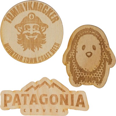 Wood Stickers - 2" W x 2" H